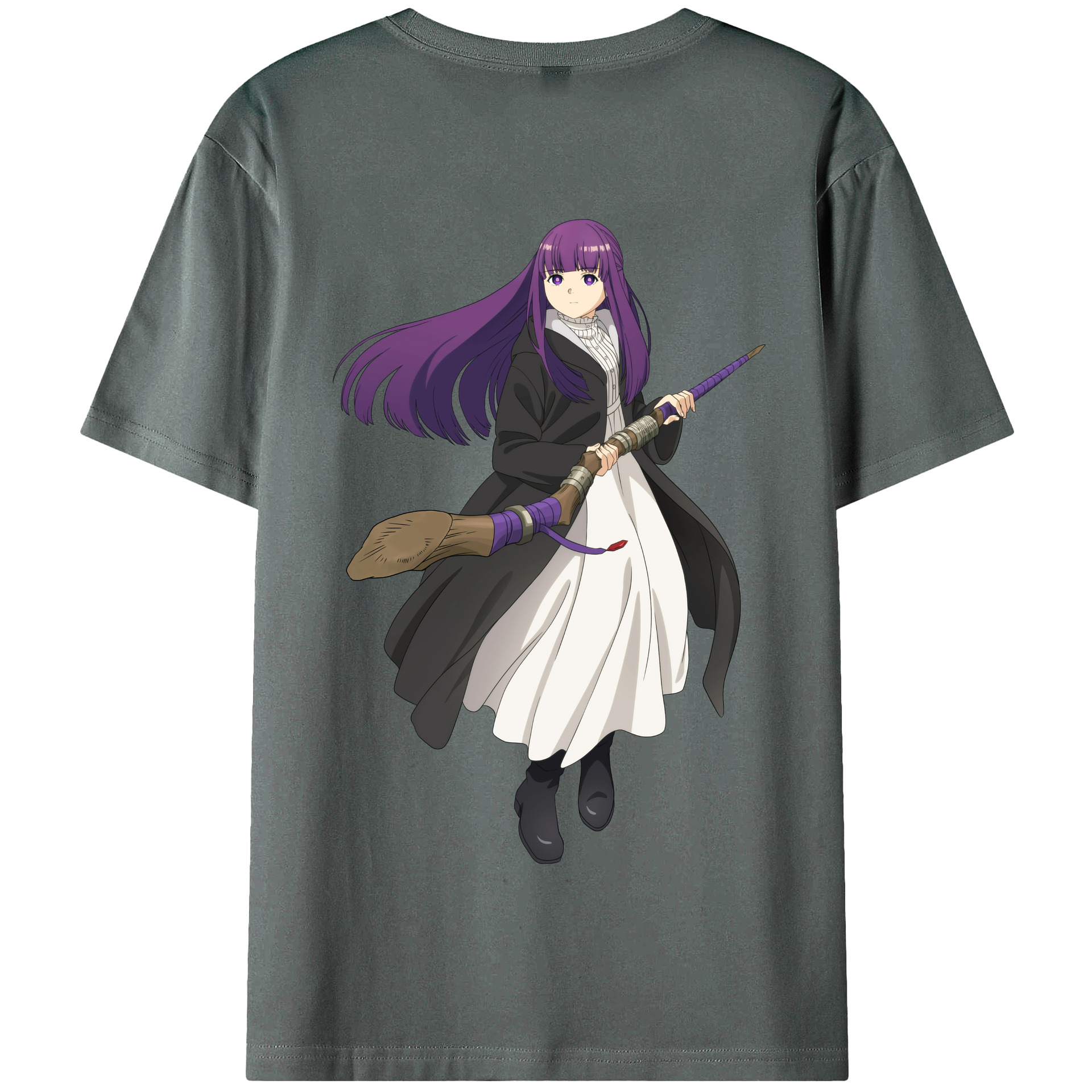 （画像用） 葬送のフリーレン Frieren 綿100％半袖Tシャツ（背面プリント）